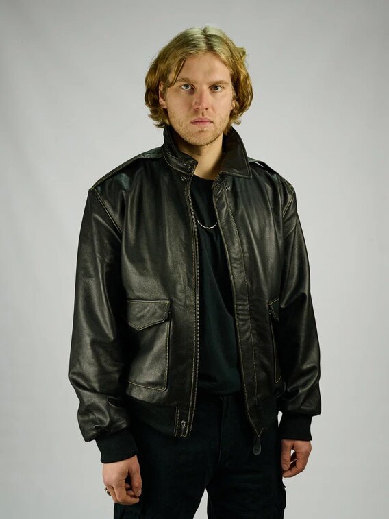 Летная кожаная куртка A-2  Corsair Foersverd